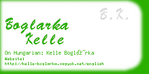 boglarka kelle business card